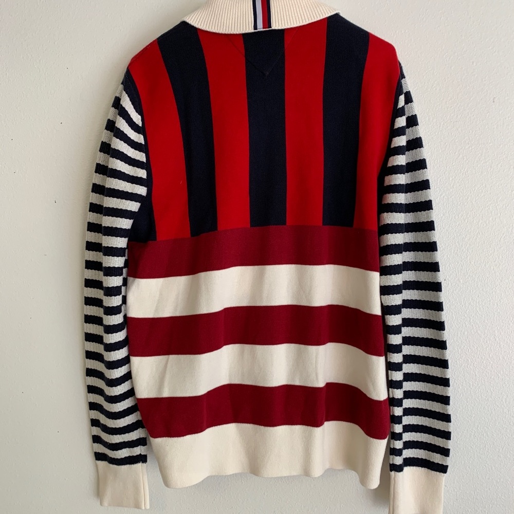 Unique Tommy Hilfiger Mixed Stripe Button Top - image 5